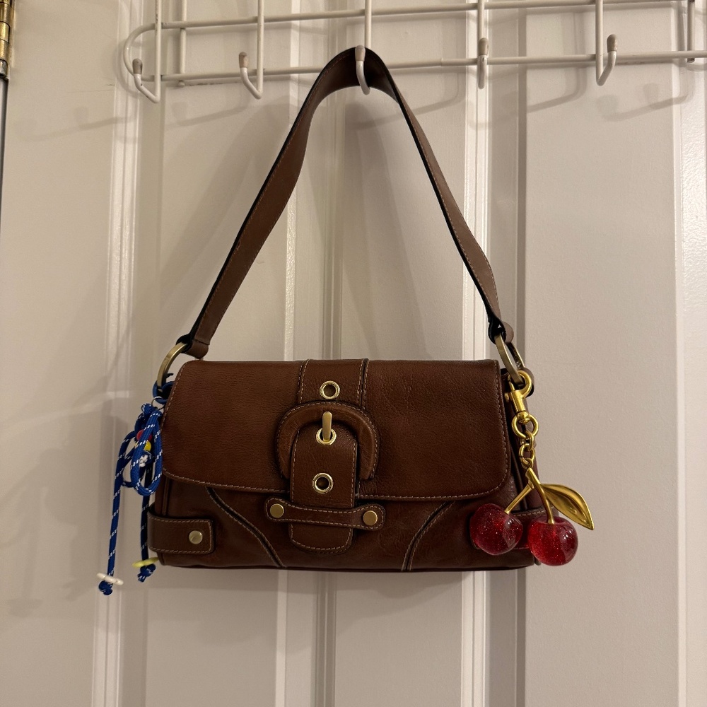 🤍 WILSONS Leather Vintage Buttery Brown 70s 80s Shoulder Bag